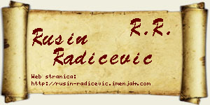 Rusin Radičević vizit kartica